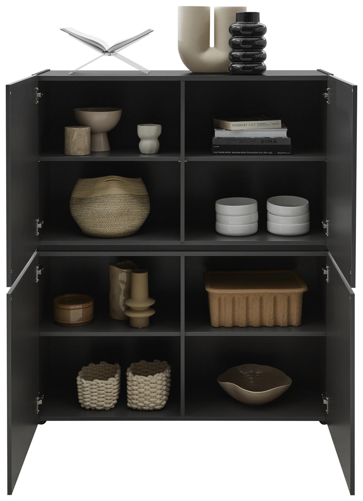 HIGHBOARD  in 115/135/40 cm  - Schwarz/Graphitfarben, Design, Holzwerkstoff/Kunststoff (115/135/40cm) - Voleo