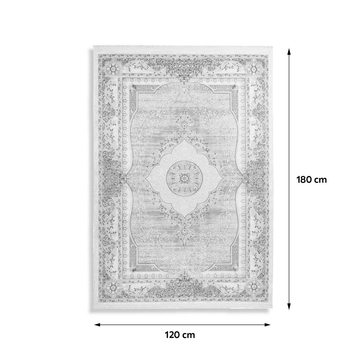 VINTAGE-TEPPICH 120/180 cm Akropolis Grau, Silberfarben  - Silberfarben/Grau, Design, Textil (120/180cm) - Kayoom