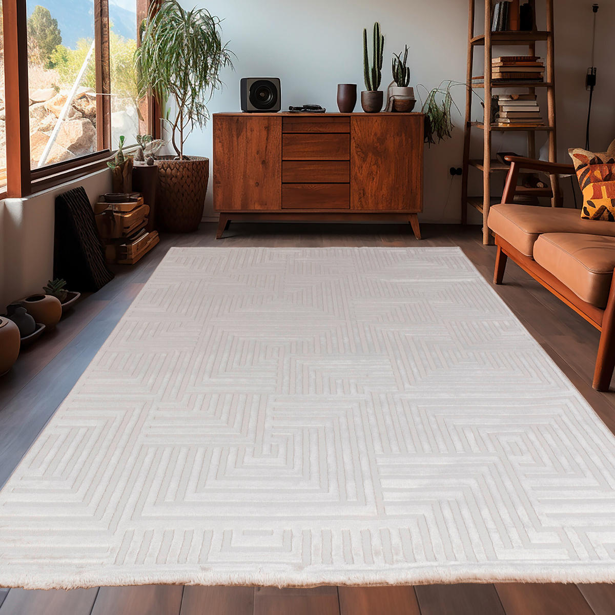 WEBTEPPICH 80/150 cm Sahara Creme  - Creme, Design, Textil (80/150cm) - Novel