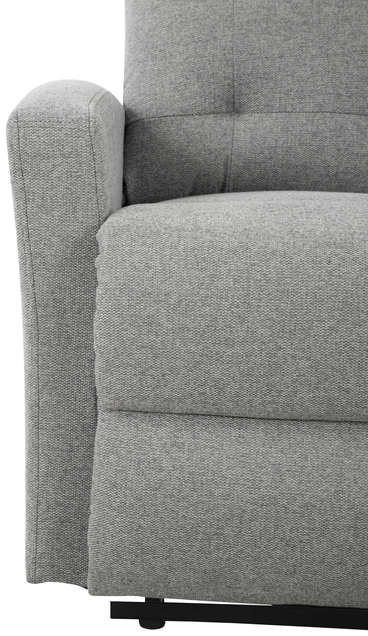 SITZGARNITUR Mikrofaser Grau  - Schwarz/Grau, Design, Textil/Metall - Livetastic