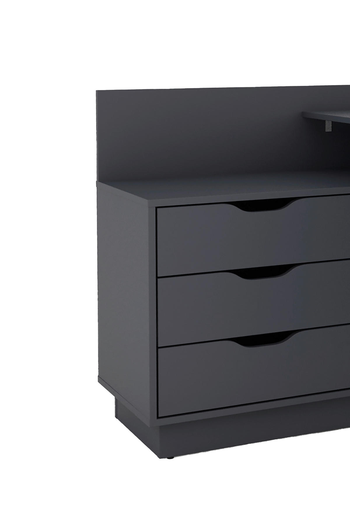 ECKSCHREIBTISCH 129/83,5/105 cm  in Anthrazit  - Anthrazit, Basics, Holzwerkstoff (129/83,5/105cm) - MID.YOU