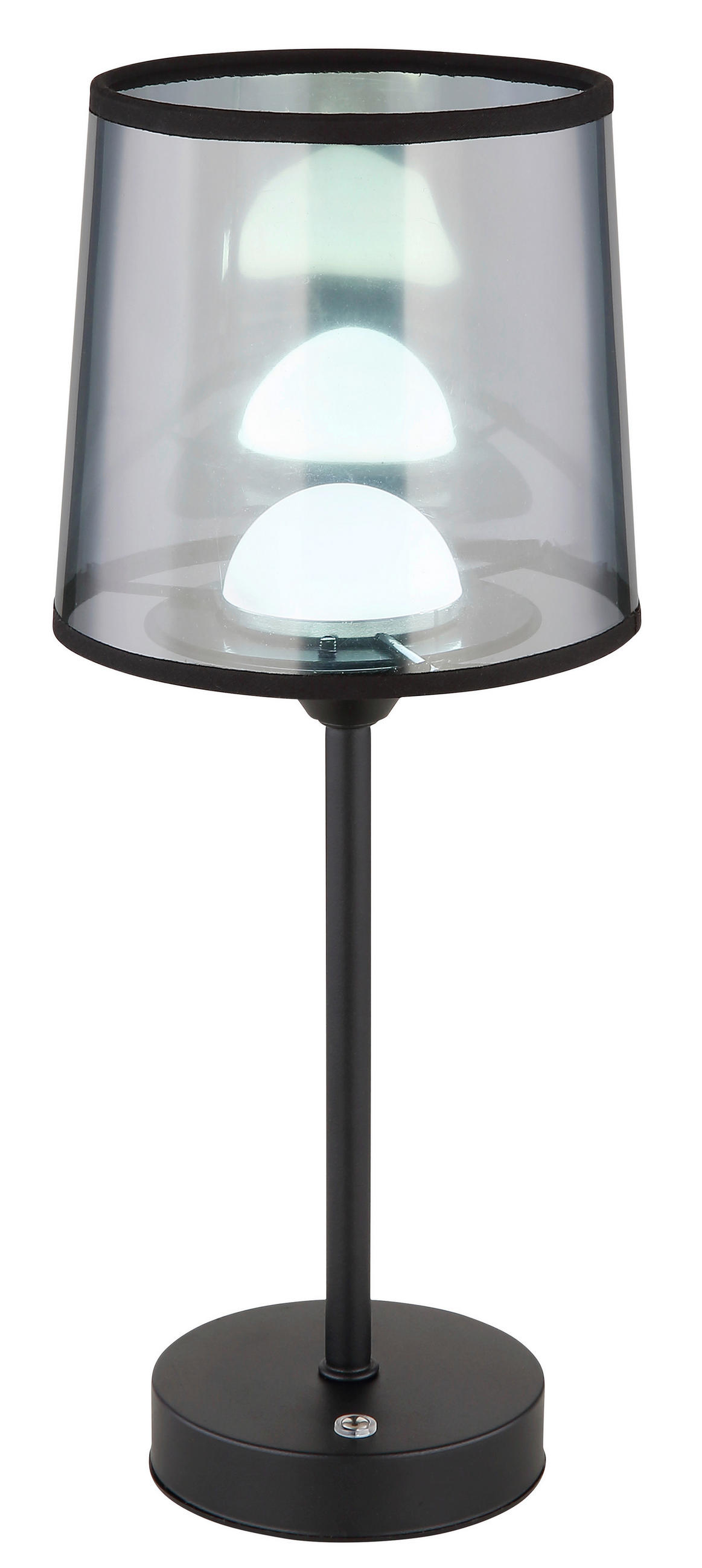 AKKU-TISCHLEUCHTE - Transparent/Schwarz, Design, Kunststoff/Textil (14/35cm) - Globo