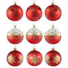 CHRISTBAUMKUGEL-SET 8 cm 9-teilig  - Rot, LIFESTYLE, Glas/Metall (8cm) - X-Mas