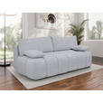 BOXSPRINGSOFA in Chenille Hellgrau  - Hellgrau/Schwarz, MODERN, Kunststoff/Textil (210/72/105cm) - Cantus