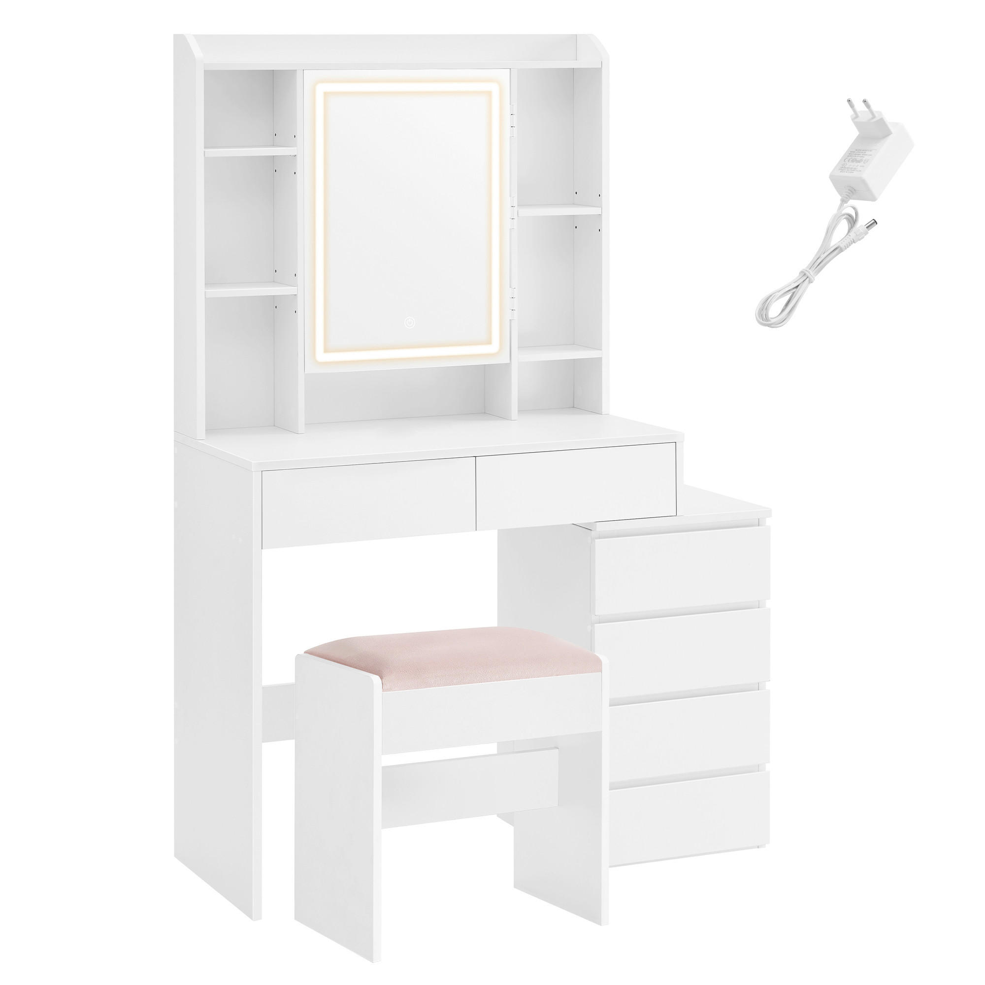 Boxxx Schminktisch Weiß 40x145x97.5 cm