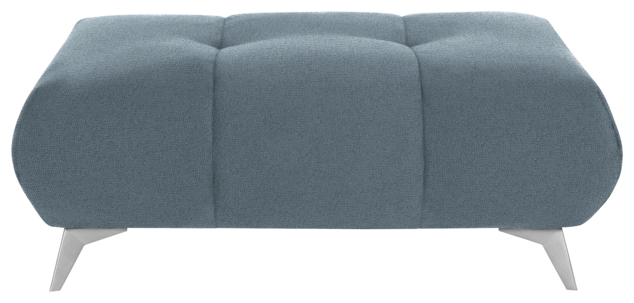 HOCKER in Textil Blau - Blau/Edelstahlfarben, Design, Textil/Metall (120/43/70cm) - Hom`in