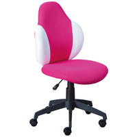 MLADINSKI VRTLJIVI STOL umetna masa, tekstil bela, pink  - pink/črna, Basics, umetna masa/tekstil (52/94(103)/56cm) - MID.YOU