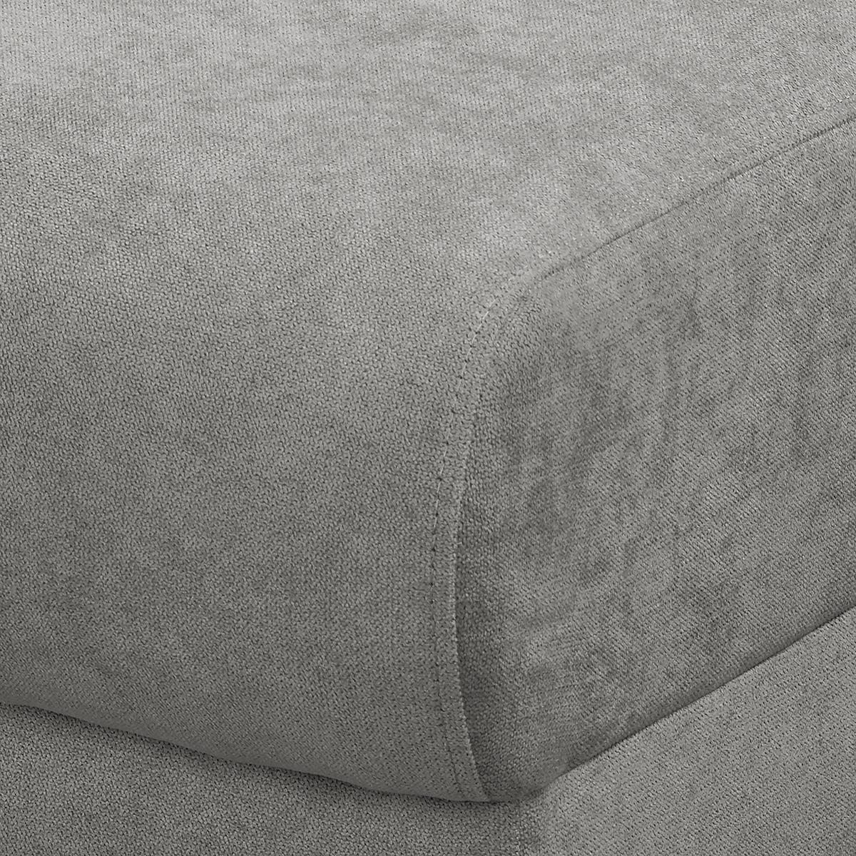 ECKSOFA in Mikrofaser Grau  150/230 cm  - Wengefarben/Grau, Design, Holz/Textil (150/230cm) - Livetastic