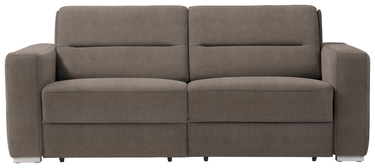 SCHLAFSOFA Grau  - Grau, KONVENTIONELL, Textil/Metall (202/86/92cm) - Sedda