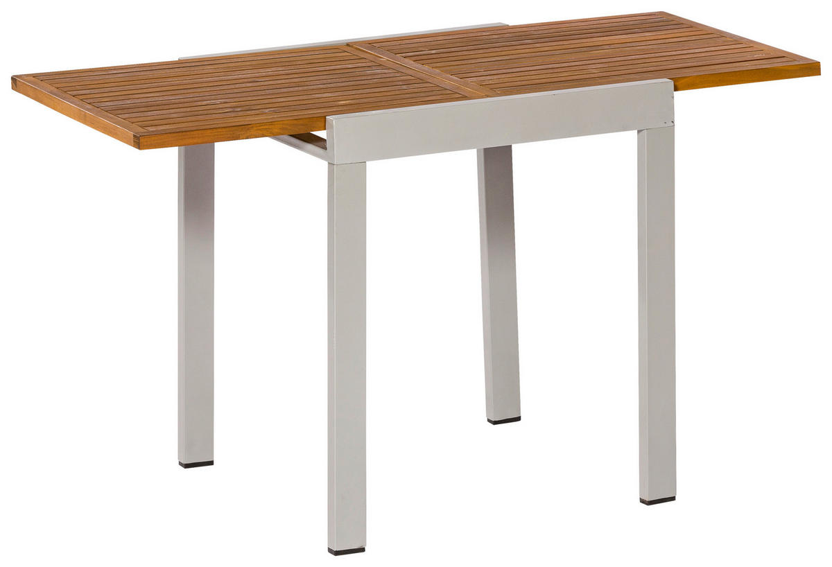 BALKONSET  - Beige/Silberfarben, MODERN, Holz/Kunststoff - Gardenson