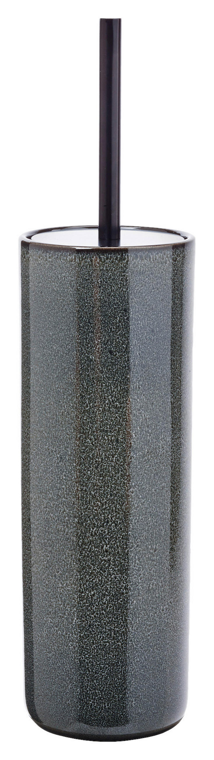 WC-BÜRSTENHALTER - Schwarz/Olivgrün, Basics, Keramik (10/38,5cm) - Aquanova