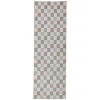 FLACHWEBETEPPICH  Wohnzimmer 80/230 cm Muted Checkerboard Blau rechteckig  - Blau, Basics, Kunststoff/Textil (80/230cm) - Flair Rugs