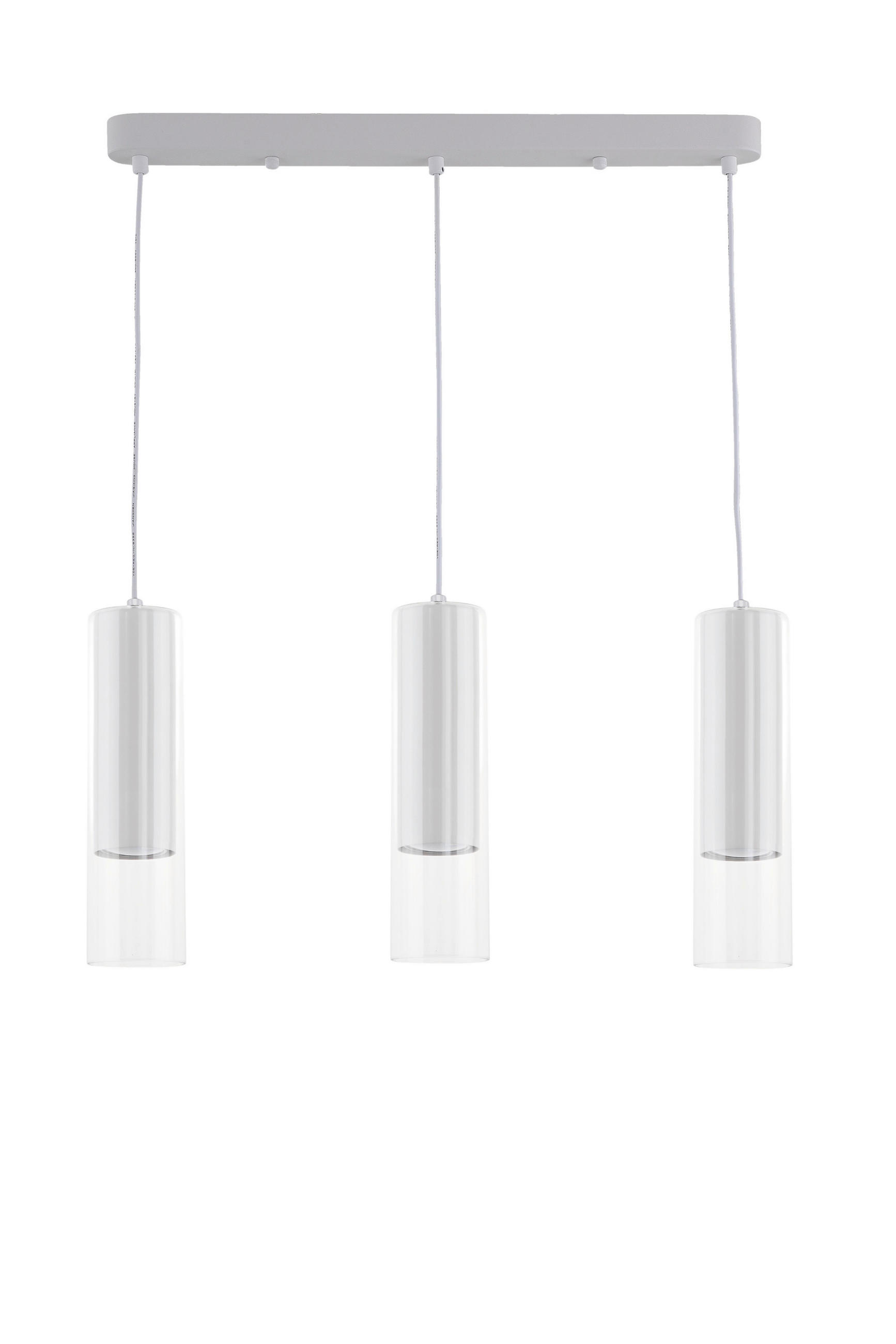 ZÁVĚSNÉ SVÍTIDLO, 50/7/150 cm  - bílá, Basics, sklo (50/7/150cm)