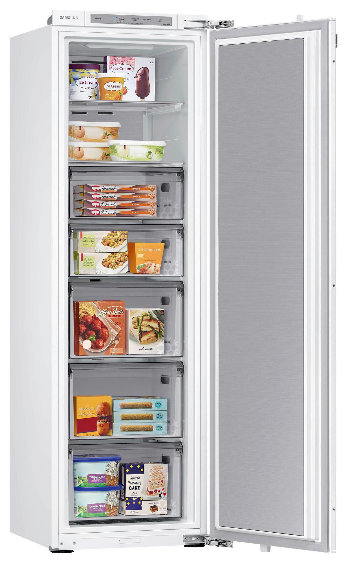 EINBAUGEFRIERSCHRANK BRZ22720EWW/EF  - Weiß, Basics, Glas/Kunststoff (54,0/177,5/55,0cm) - Samsung