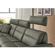 ECKSOFA in Echtleder Grau  169/298 cm  - Schwarz/Grau, Design, Leder/Metall (169/298cm) - Dieter Knoll