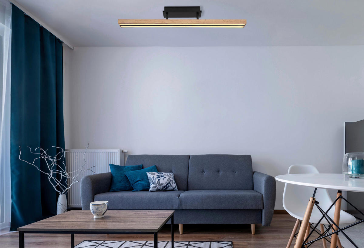 LED SVJETILJKA STROPNA  - crna/opalna, Design, metal/plastika (81,5/7,5/14cm) - Globo