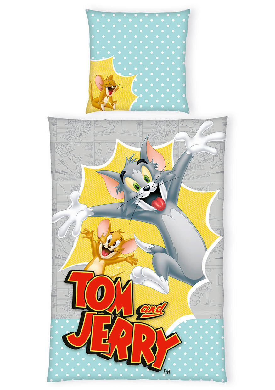 Herding DĚTSKÉ POVLEČENÍ TOM A JERRY, linon, vícebarevná, 135/200 cm