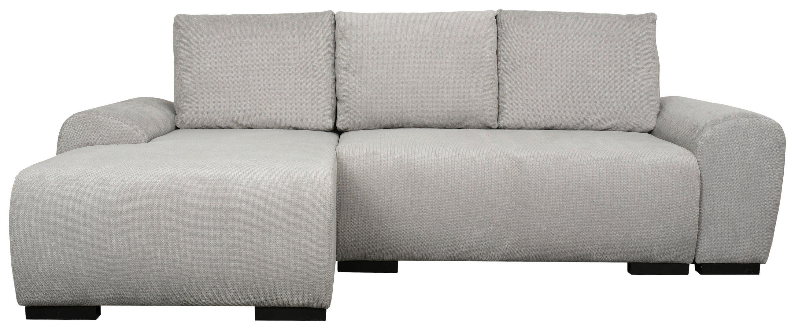 SEDACÍ SOUPRAVA, textil, světle šedá - černá/světle šedá, Moderní, textil/plast (244/86/152cm) - Carryhome