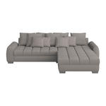 ECKSOFA in Webstoff Hellgrau  - Chromfarben/Hellgrau, Design, Kunststoff/Textil (320/226cm) - Carryhome