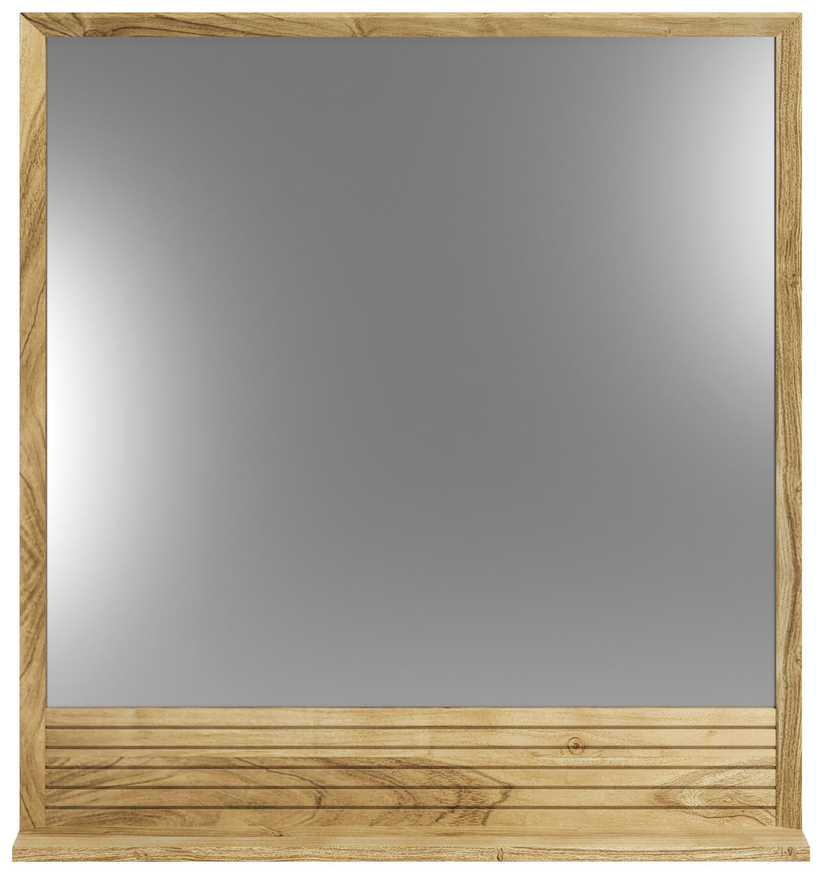 BADEZIMMERSPIEGEL 8/85/12 cm  - Naturfarben, Natur, Glas/Holz (8/85/12cm) - Livetastic