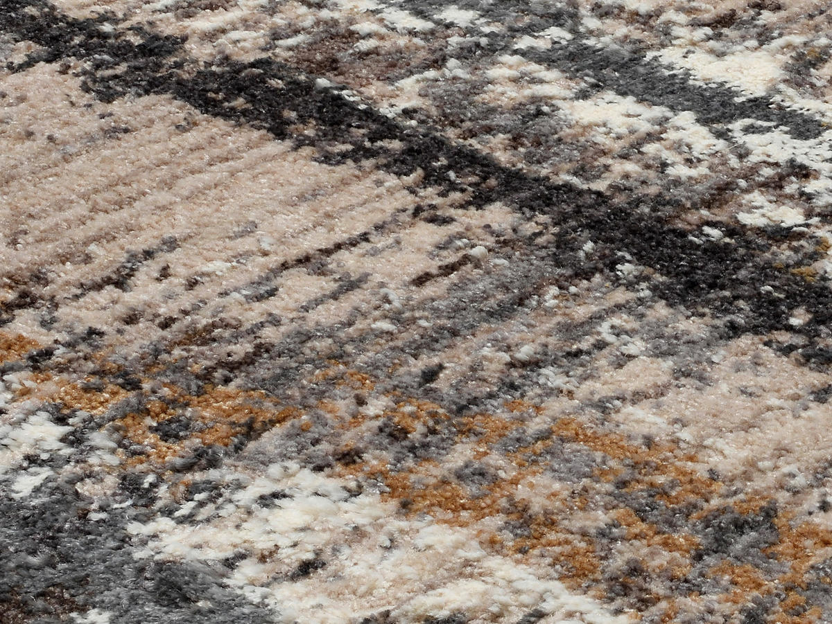 WEBTEPPICH 155/230 cm Nimara Grau, Dunkelgrau, Beige  - Dunkelgrau/Beige, Design, Textil (155/230cm) - Novel