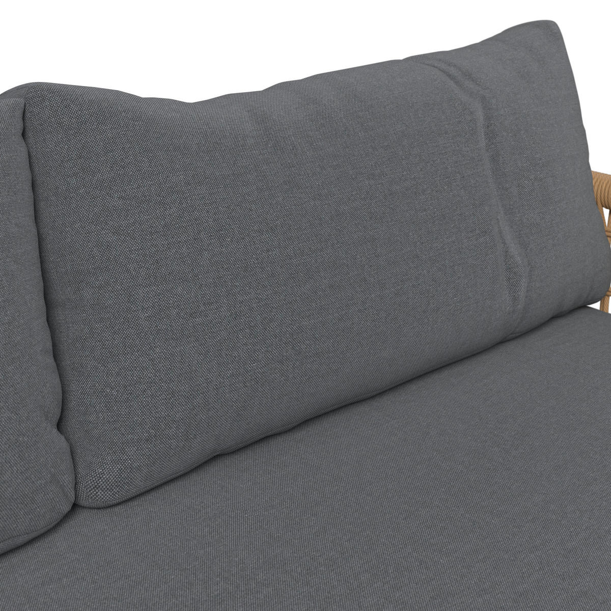 LOUNGEGARNITUR Eisen  - Anthrazit/Naturfarben, MODERN, Kunststoff/Textil (167/67/76cm) - Ambia Garden