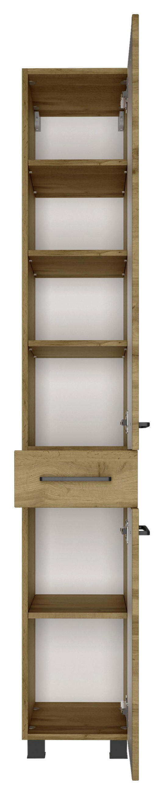 BADEZIMMER  in 90 cm  - Weiss/Eichefarben, Modern, Keramik/Holzwerkstoff (90cm) - Held