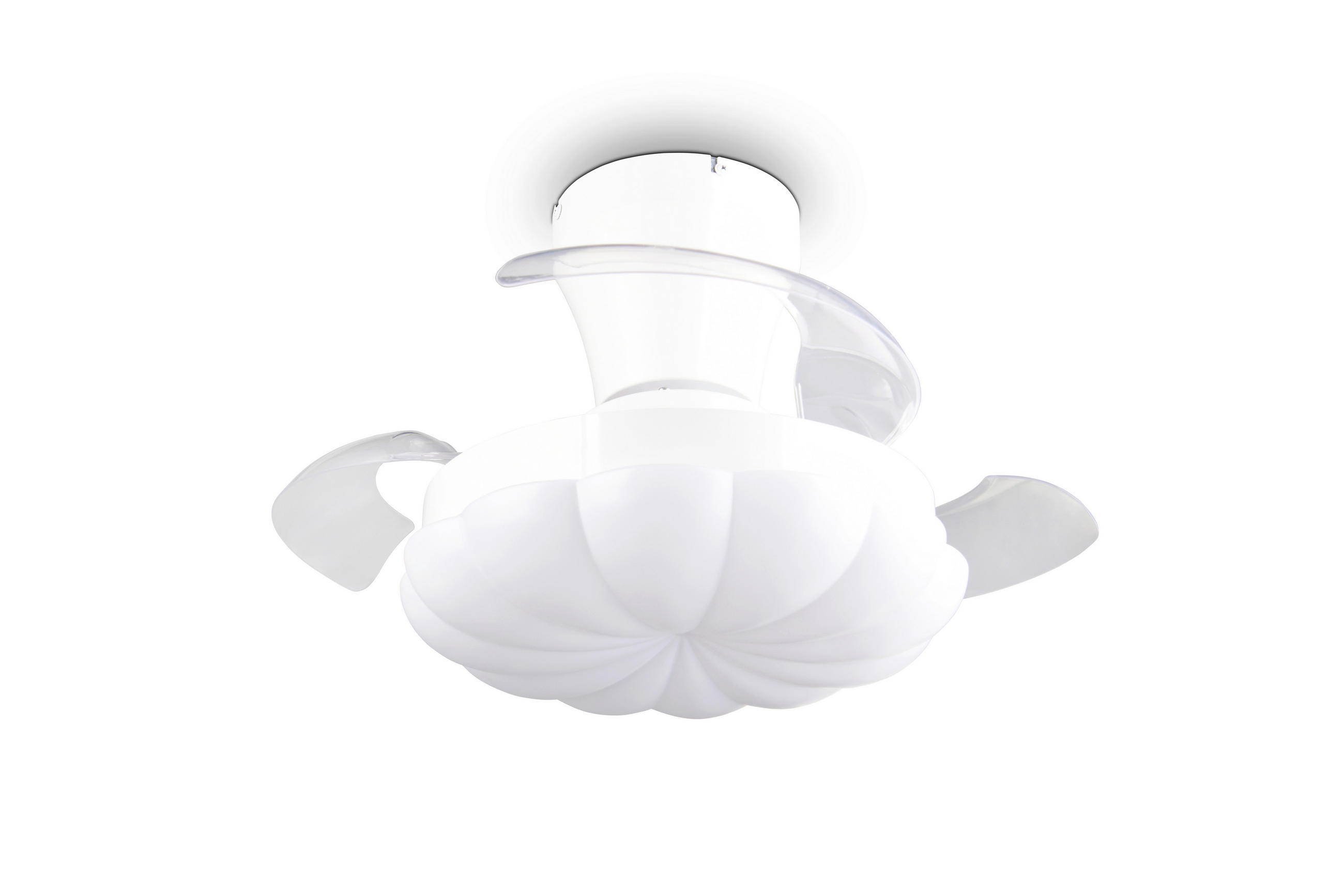 DECKENVENTILATOR - Klar/Weiß, Design, Kunststoff/Metall (34/29cm)