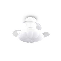 DECKENVENTILATOR - Klar/Weiß, Design, Kunststoff/Metall (34/29cm)