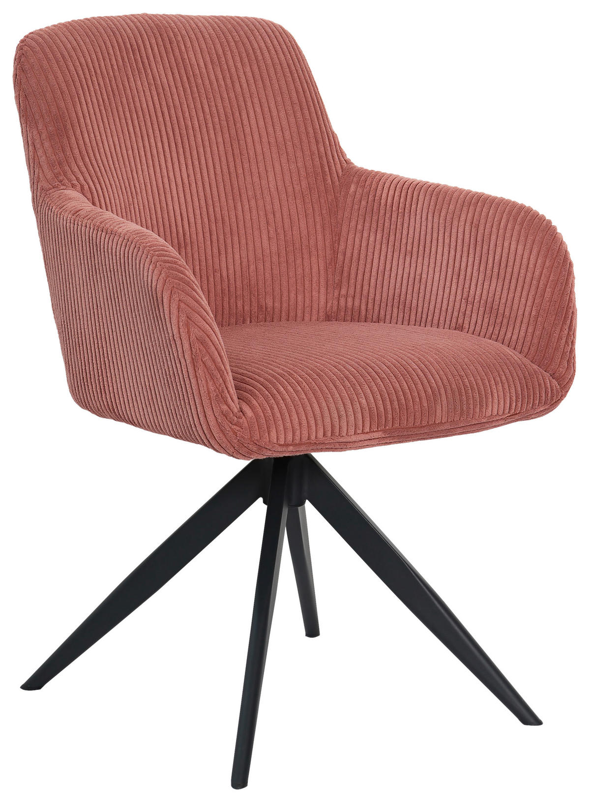 ŽIDLE S PODRUČKAMI, železo, manšestr, růžová, černá - růžová/černá, Design, kov/textil (60,5/82,5/62,5cm) - Novel