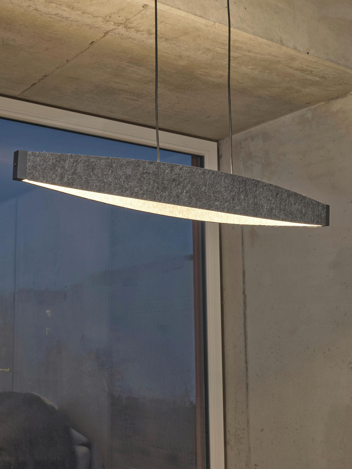 LED-HÄNGELEUCHTE 100/17/150 cm  - Dunkelgrau, Design, Kunststoff/Textil (100/17/150cm) - Osram