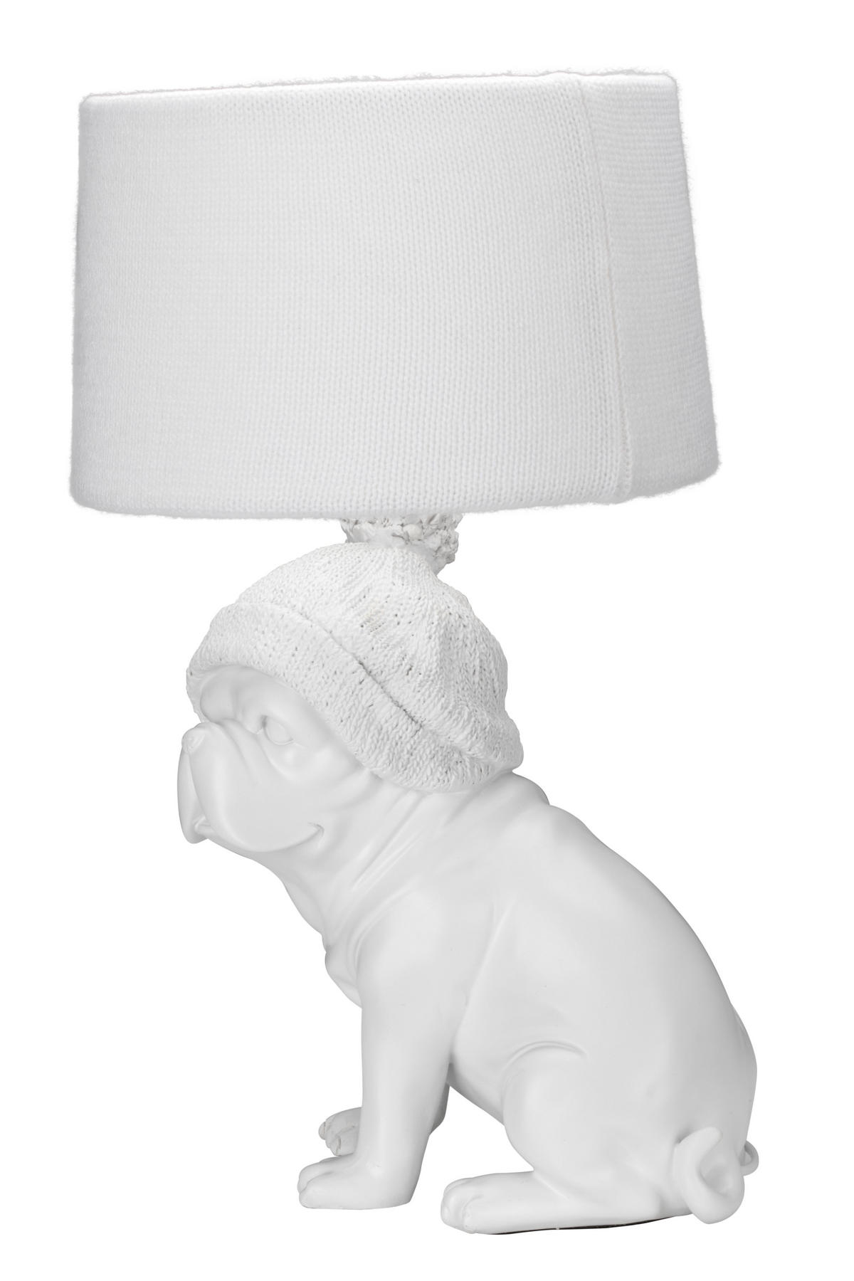 TISCHLEUCHTE - Weiss, Lifestyle, Kunststoff/Textil (33/30/53cm) - Novel
