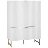VYSOKÁ KOMODA, bílá, 100/142/41 cm - bílá/barvy zlata, Design, kov/kompozitní dřevo (100/142/41cm) - MID.YOU