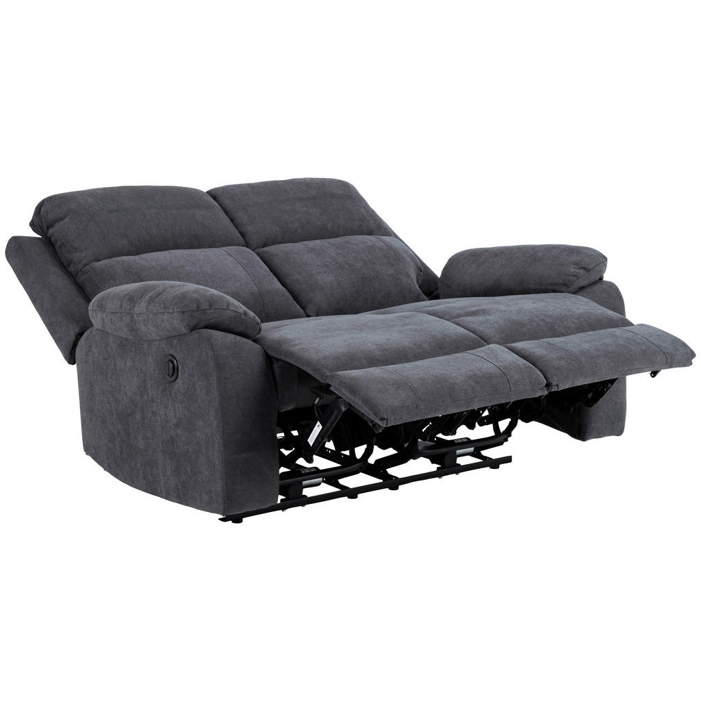 Thumbnail - Carryhome 2-Sitzer-Sofa, Dunkelgrau, Textil, 143.5x98x95 cm, Typenauswahl, Relaxfunktion, Rücken echt, elektrischer Sitz...