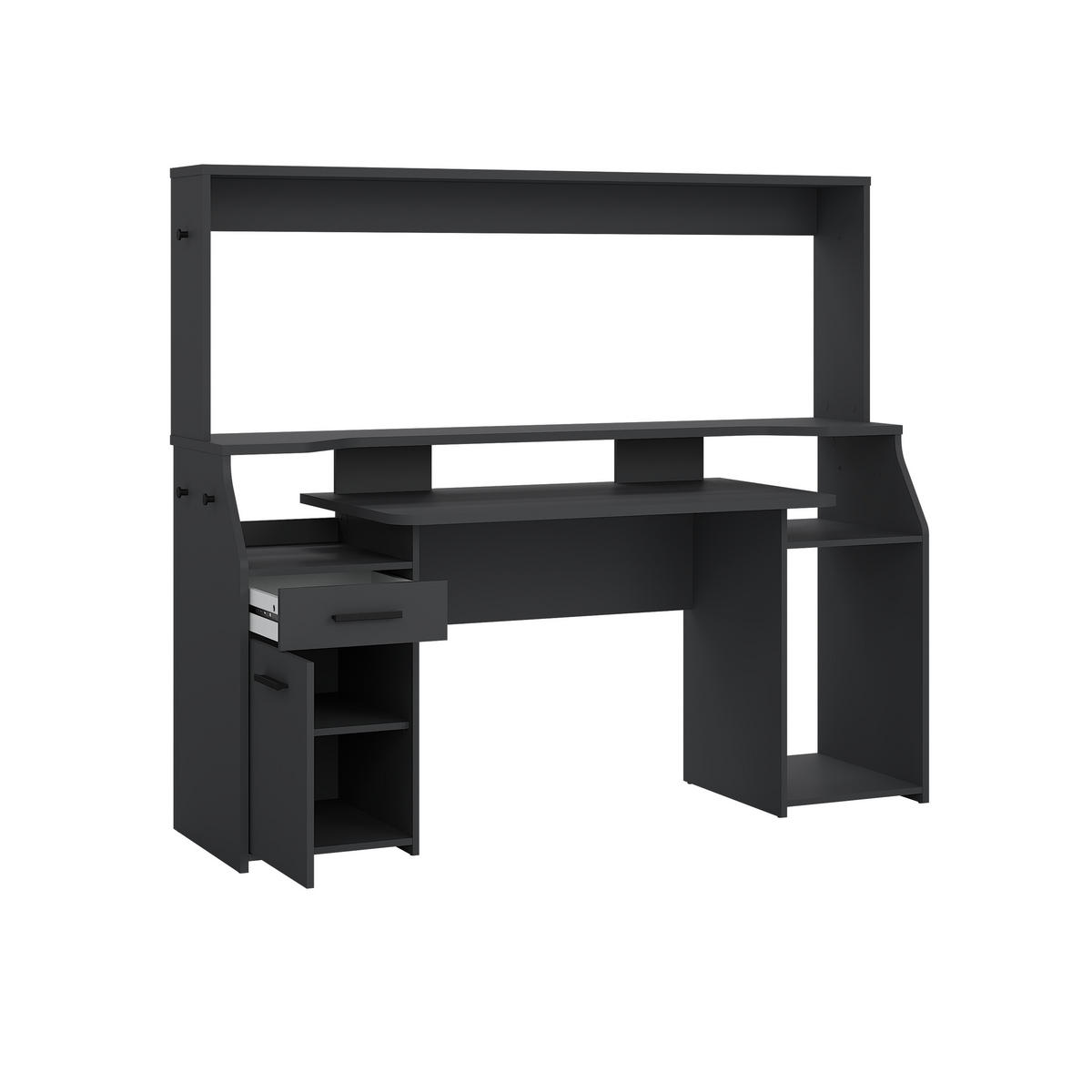 SKRIVBORD  i svart  - svart, Design, trämaterial (171/149,6/62,2cm) - Best Price
