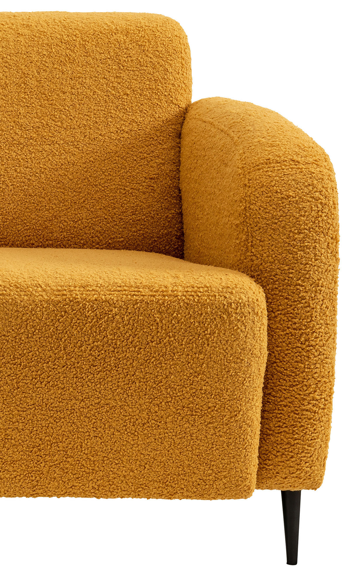 SESSEL in Teddystoff Gelb  - Gelb/Schwarz, Modern, Textil/Metall (85/76/90cm) - Livetastic