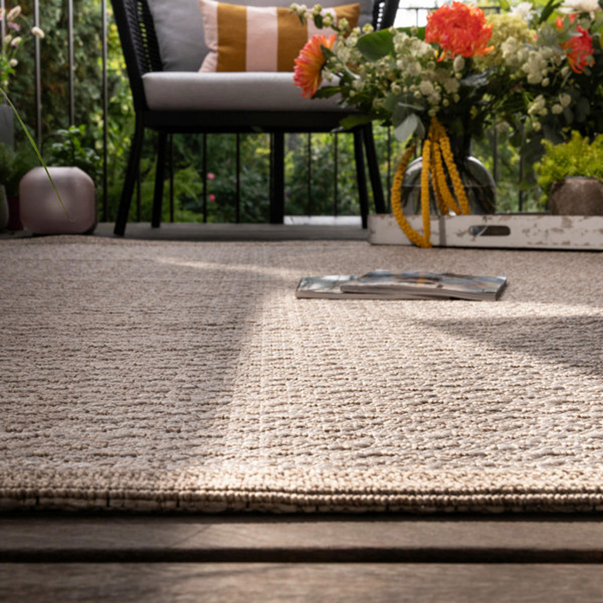 FLACHWEBETEPPICH 160/230 cm My Oslo  - Taupe, Design, Textil (160/230cm)