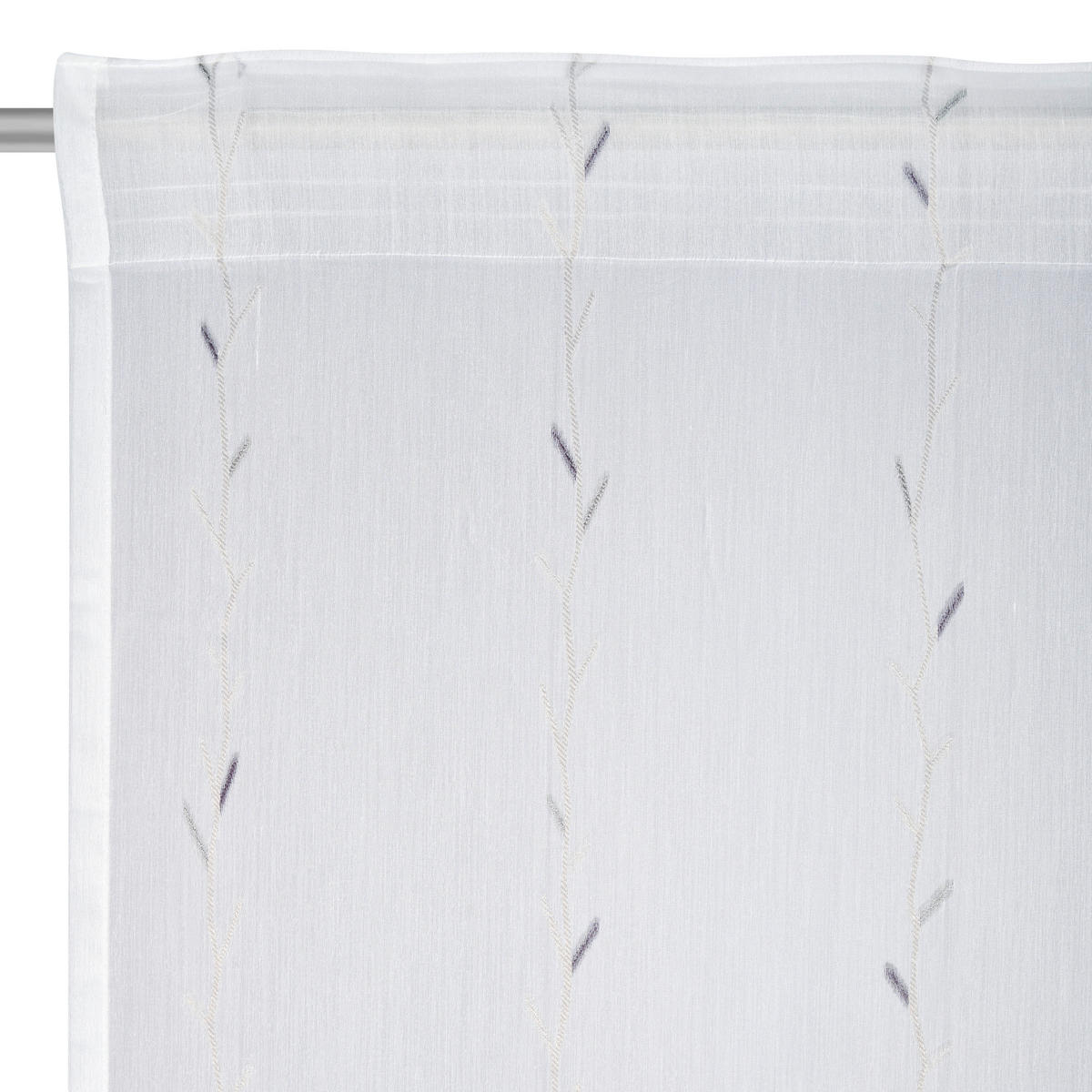 KONČANA ZAVESA  pol prosojno  140/280 cm   - črna/bela, Basics, tekstil (140/280cm) - Esposa