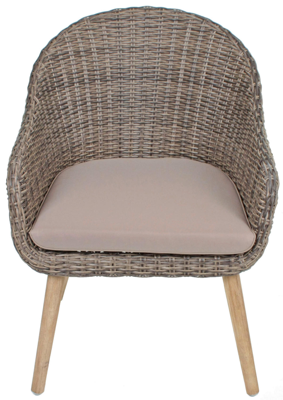 LOUNGEGARNITUR Akazie Hartholz Aluminium  - Braun/Grau, MODERN, Holz/Kunststoff (166/83/236cm) - Gardenson