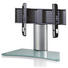 TV-RACK Klar, Silberfarben - Klar/Silberfarben, KONVENTIONELL, Glas/Metall (70/52/30cm)