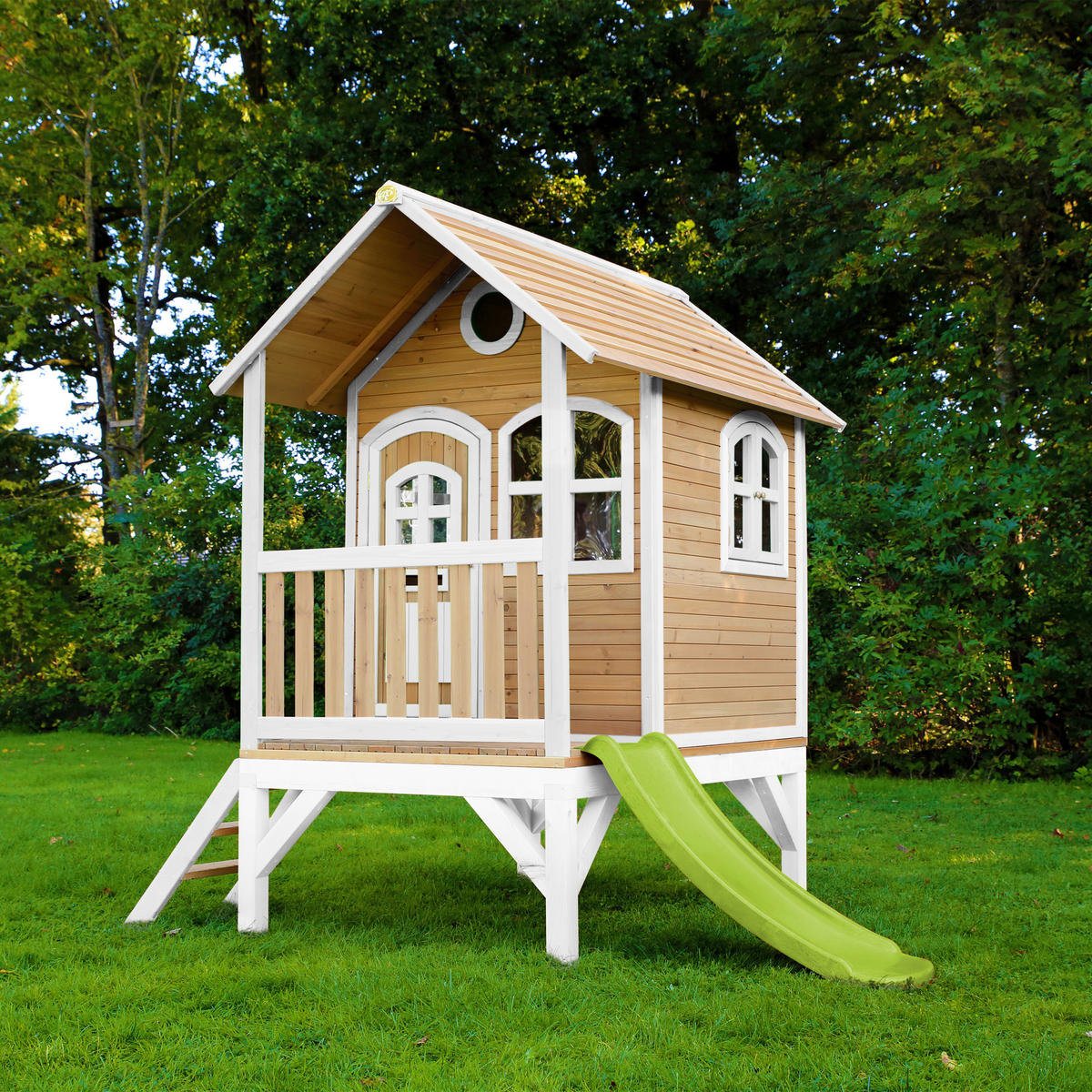 SPIELHAUS 287/231/191 cm  - Rot/Braun, KONVENTIONELL, Holz (287/231/191cm) - Ambia Garden