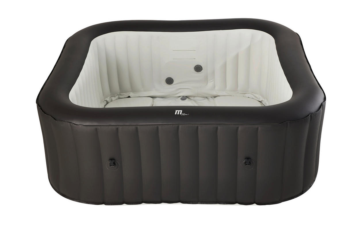 WHIRLPOOL MSPA URBAN VITO 185/185/68 cm  - Grau, KONVENTIONELL, Leder/Kunststoff (185/185/68cm)