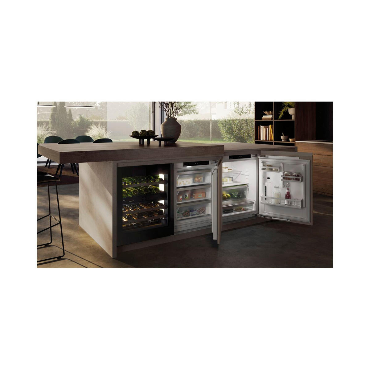 WEINKÜHLSCHRANK UWgbi 3782  - Schwarz, Basics, Holz/Kunststoff (59,7/85,9/57,9cm) - Liebherr