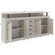 SIDEBOARD  137,6/88,7/38 cm 1 Schublade(n)  - Anthrazit/Eiche Artisan, KONVENTIONELL, Holzwerkstoff/Kunststoff (137,6/88,7/38cm) - Xora