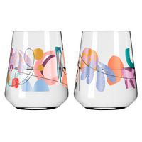 WASSERGLAS 500,00 ml 2-teilig  - Transparent/Multicolor, Trend, Glas (9,2/11,0cm) - Ritzenhoff