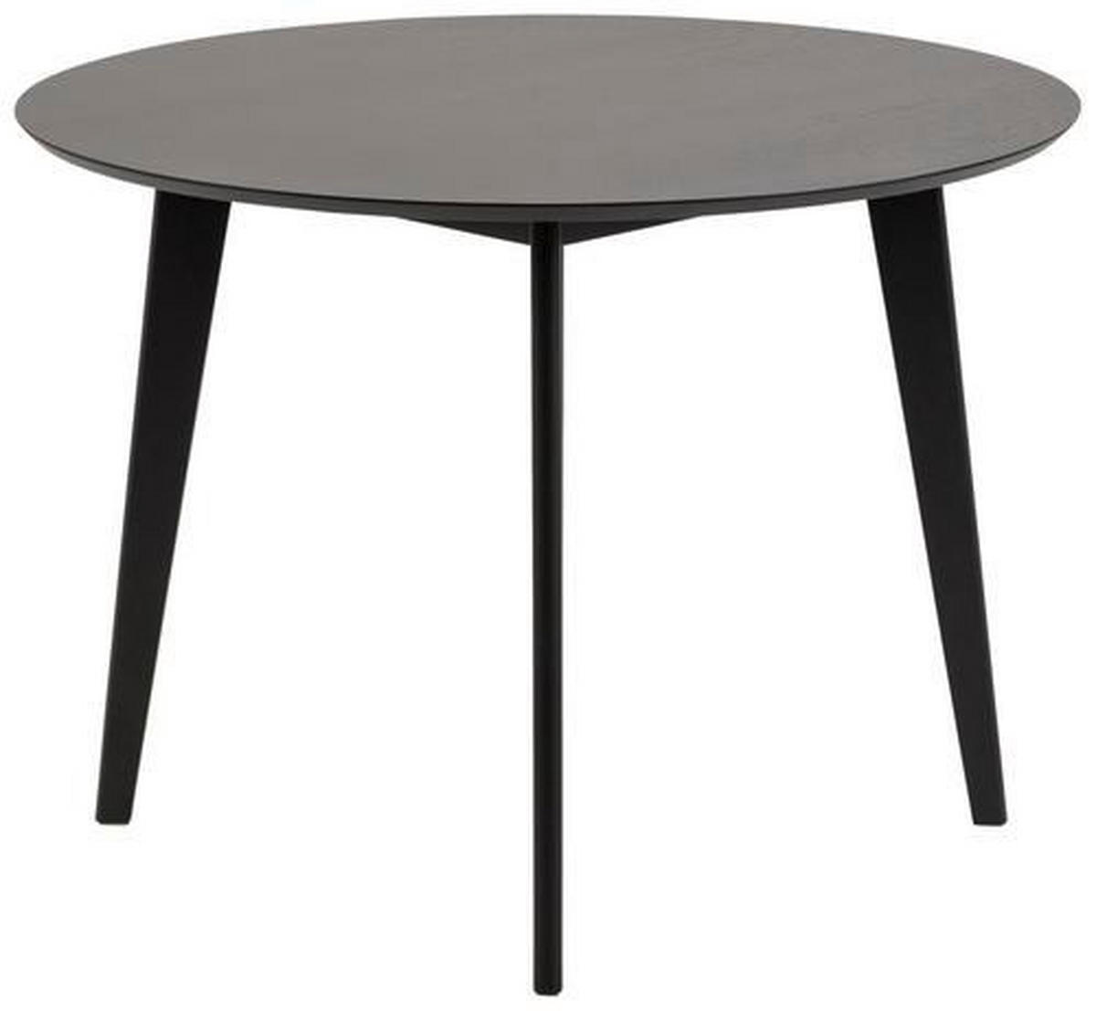 JEDÁLENSKÝ STÔL, dub, kaučukové drevo, čierna, 105/105/76 cm - čierna, Modern, drevo (105/105/76cm) - MID.YOU