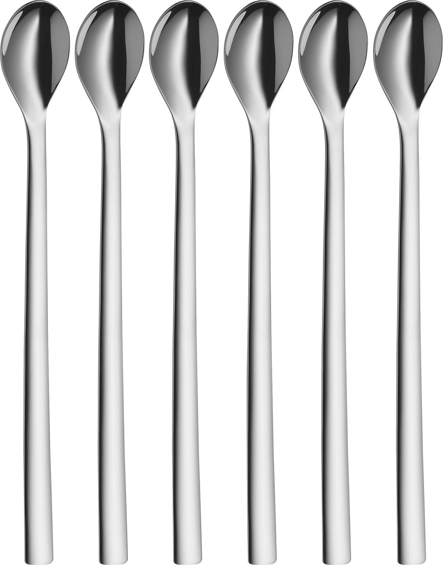 Longdrinklöffel-Set, 6-teilig - Edelstahlfarben, Basics, Metall (22cm) - WMF