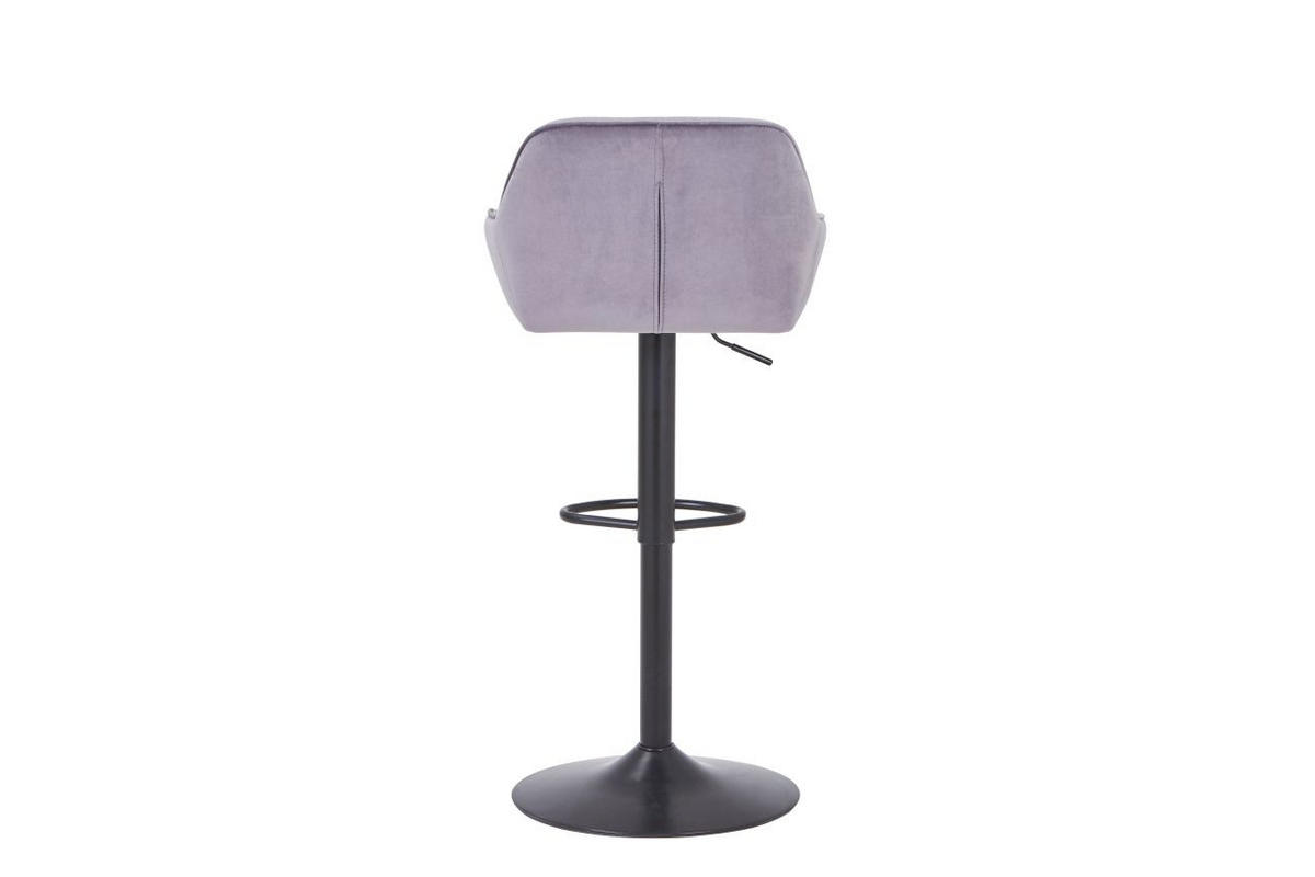 BARHOCKER in Metall, Textil Grau, Schwarz  - Schwarz/Grau, Modern, Textil/Metall (53,5/108/53cm) - Livetastic