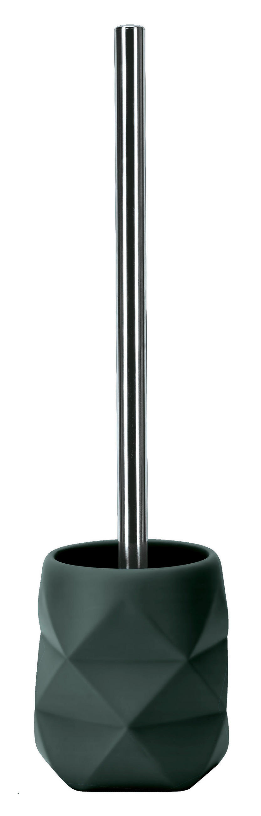 WC-BÜRSTENGARNITUR - Silberfarben/Grün, Design, Kunststoff (10,6/39cm) - Kleine Wolke