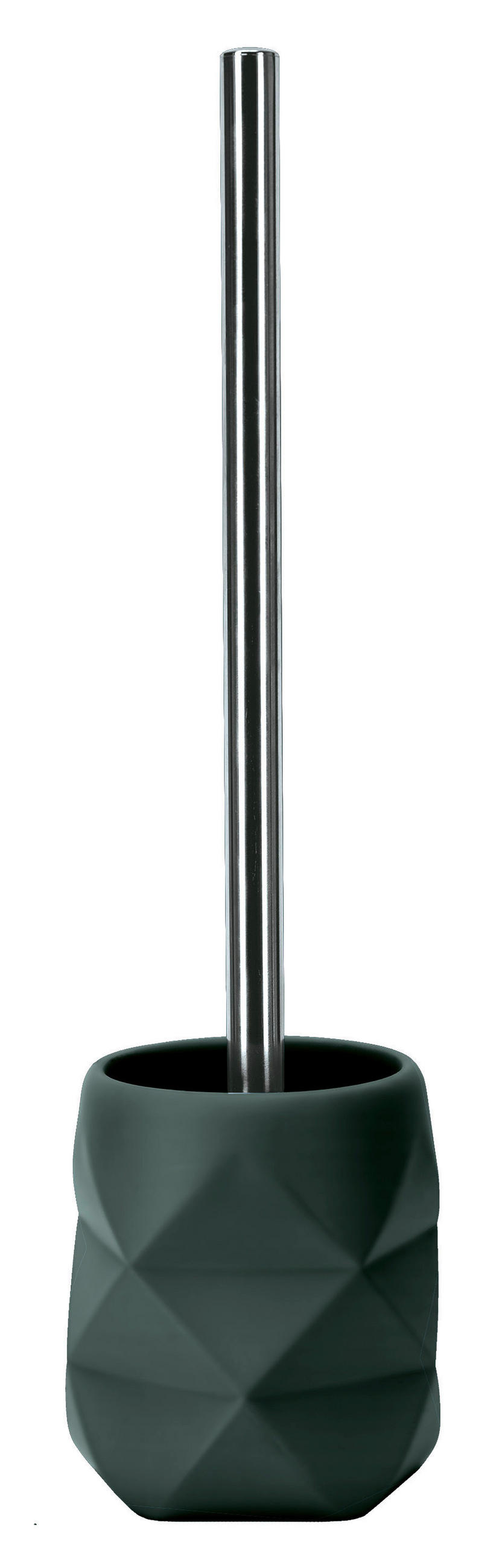 WC-BÜRSTENGARNITUR - Silberfarben/Grün, Design, Kunststoff (10,6/39cm) - Kleine Wolke